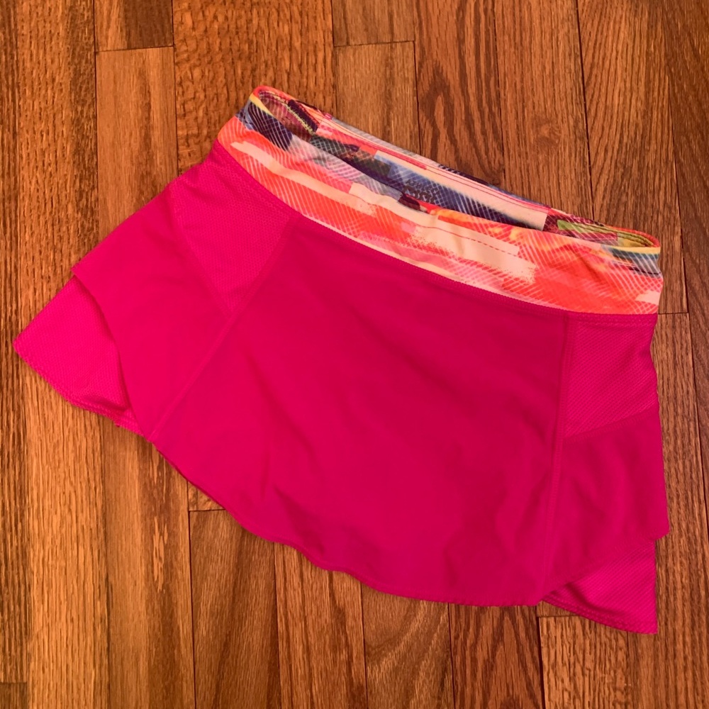 Athleta girl pink tennis skirt/ skort size 8-10